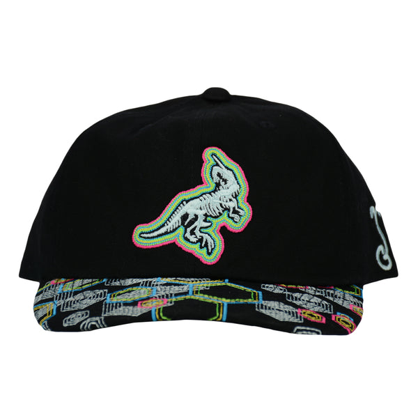 Lost Dino V2 Neon Black Dad Hat