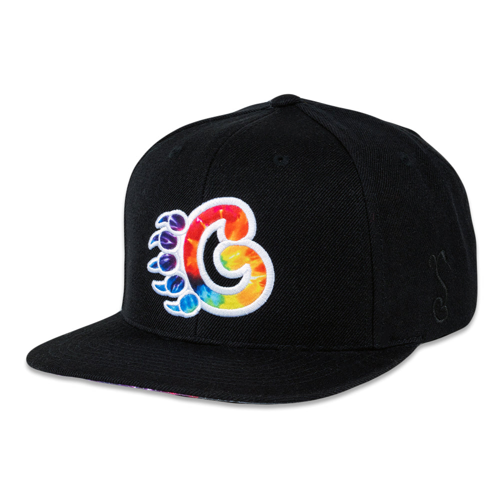 Image of GPaw Tie Dye Black Snapback Hat