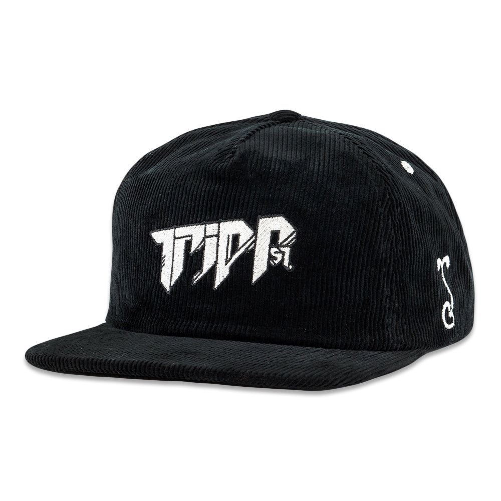 Image of Tripp St Black Corduroy Zipperback Hat