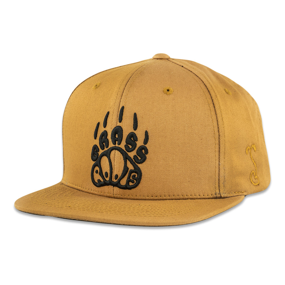 Image of Grassroots Paw Print Tan Pro Fit Snapback Hat