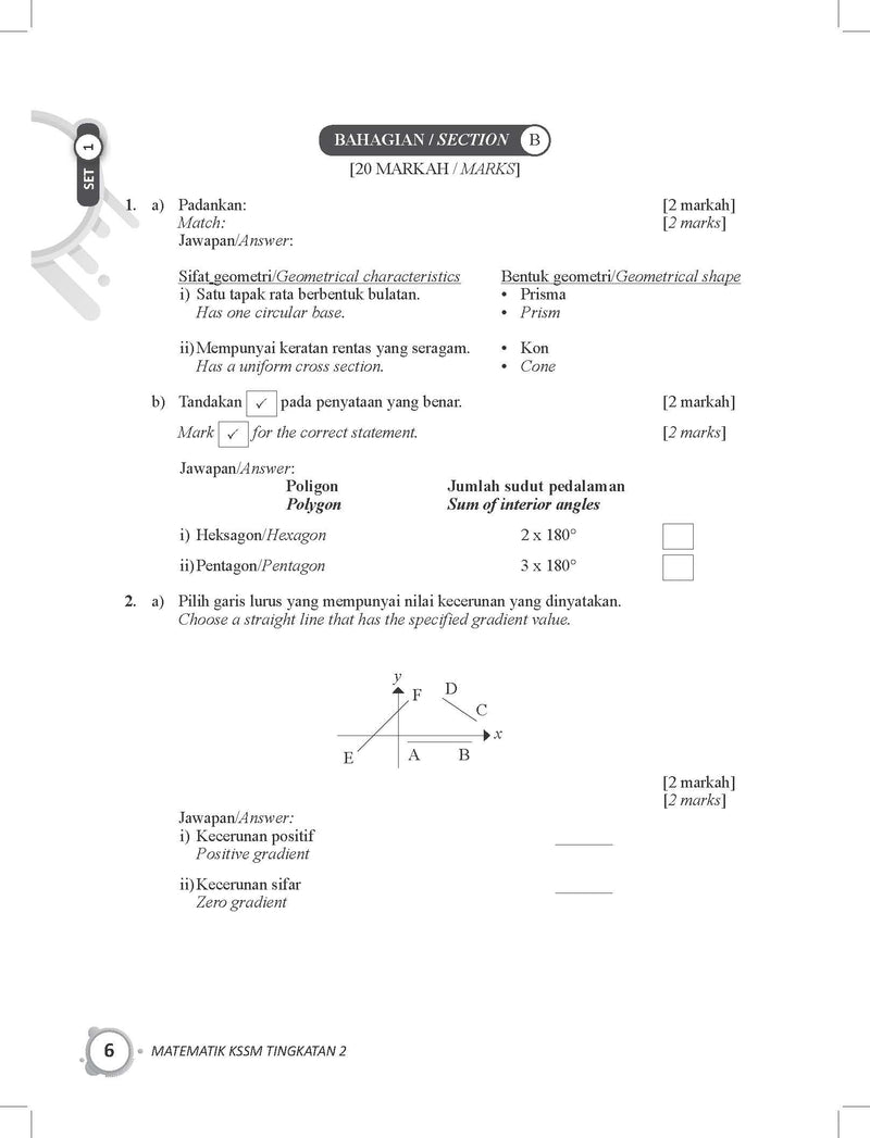 Get Smart Modul Soalan Matematik Tingkatan 2 Tbbs1167 Telaga Biru Sdn Bhd