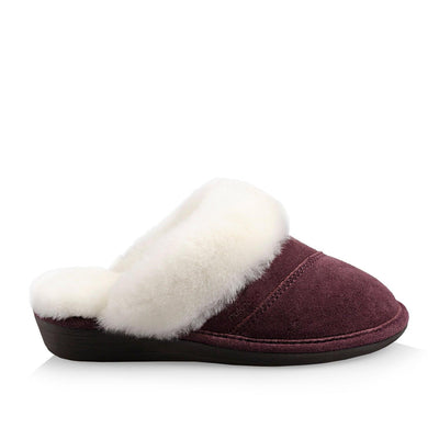 Women's Joy Slippers - Sheepskin Lining - Aubergine | Nuknuuk