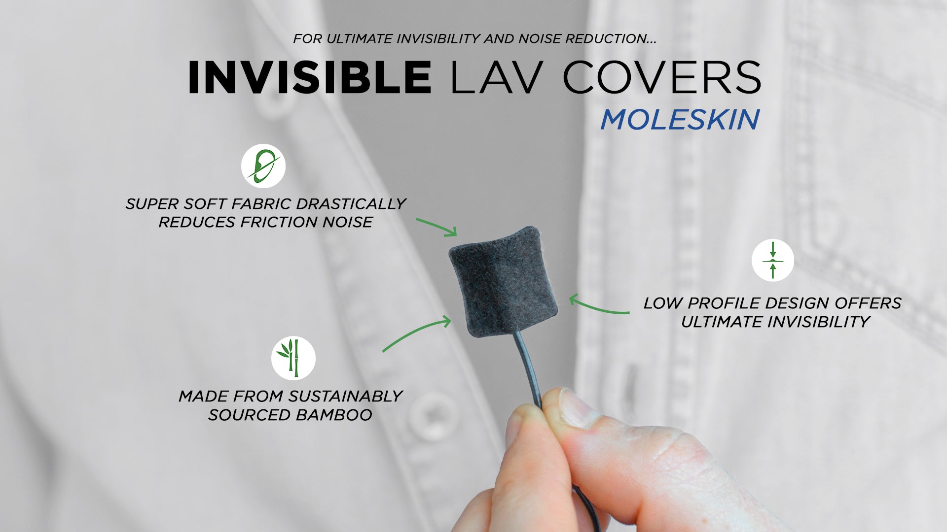 Introducing The Invisible Lav Covers - Moleskin – Bubblebee Industries