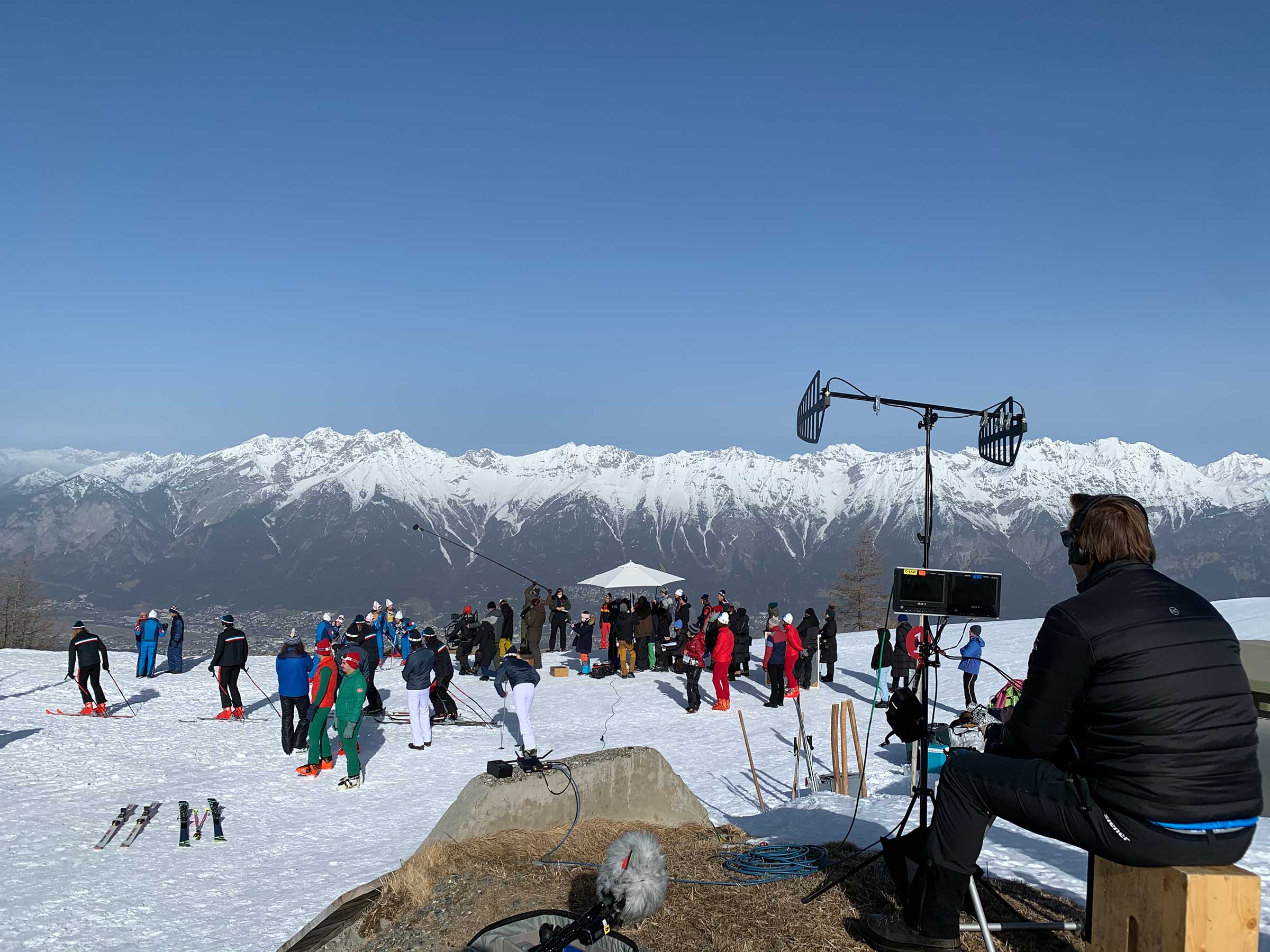 Herbert Verdino on set of Klammer - Chasing the Line film production