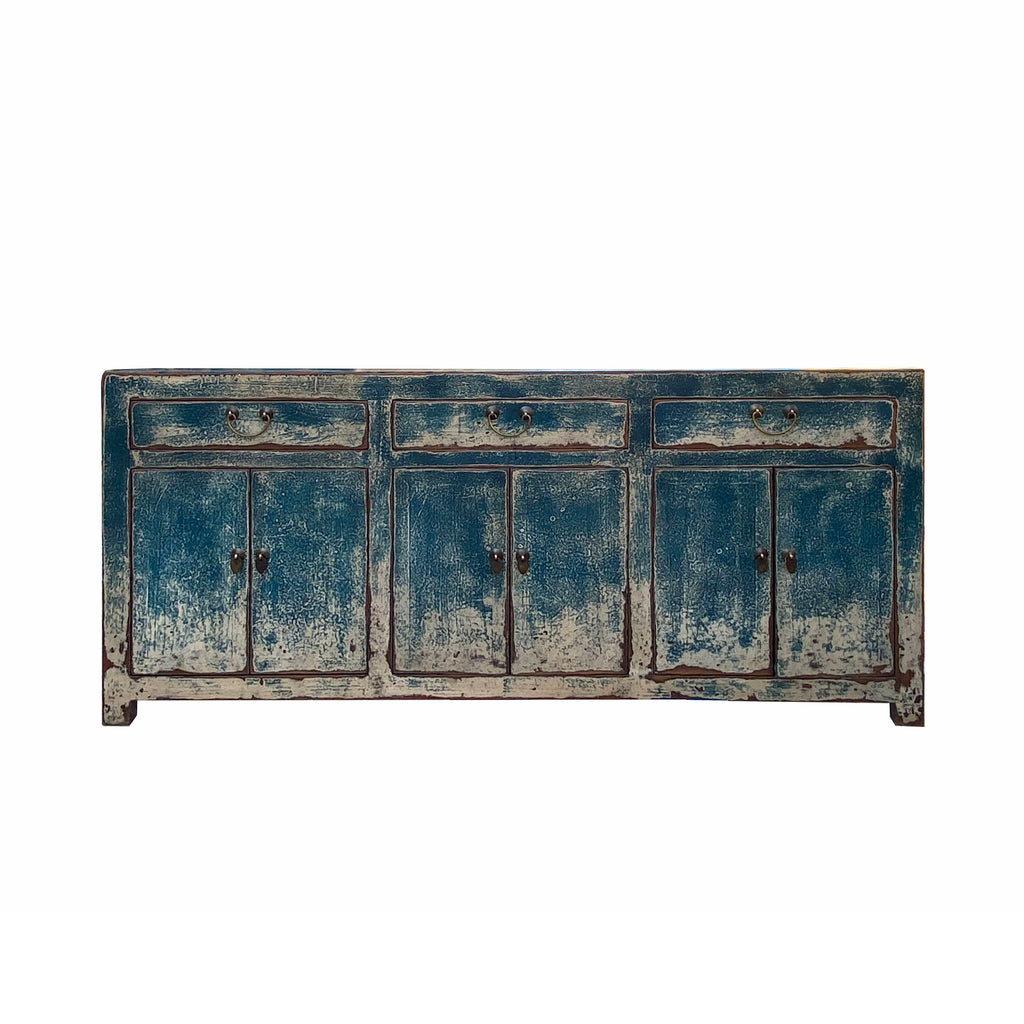 buffet table blue