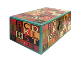 rectangular box -blue box - wood box