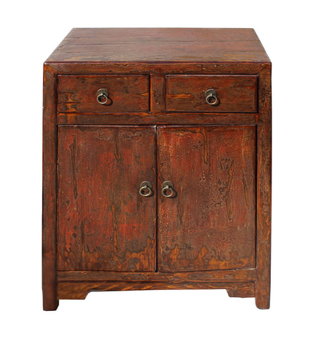 Oriental Chinese Distressed Brown Side Table Cabinet cs2751S – Golden ...