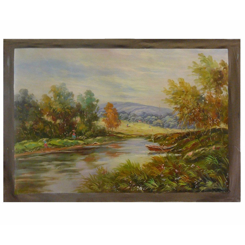Oil Paint Canvas Art Countryside Scenery Wall Decor Cs340s Golden Lotus Antiques