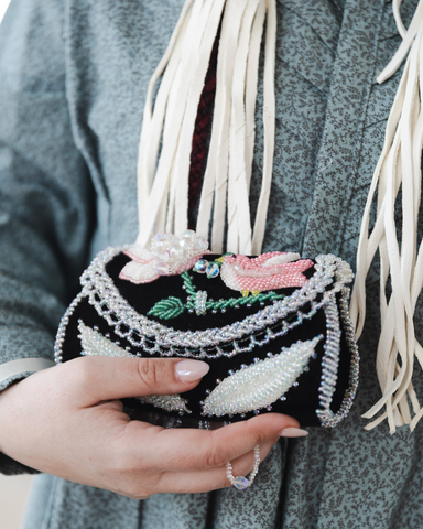 indigenous beaded clutch