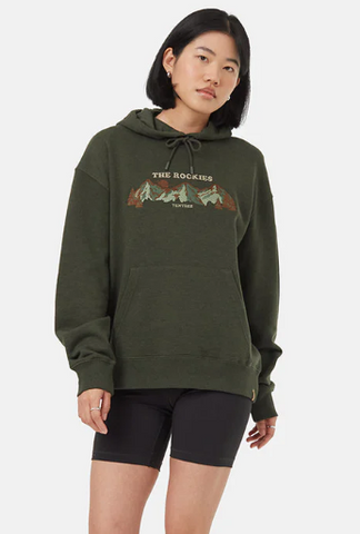 woman in a green sweatshirt