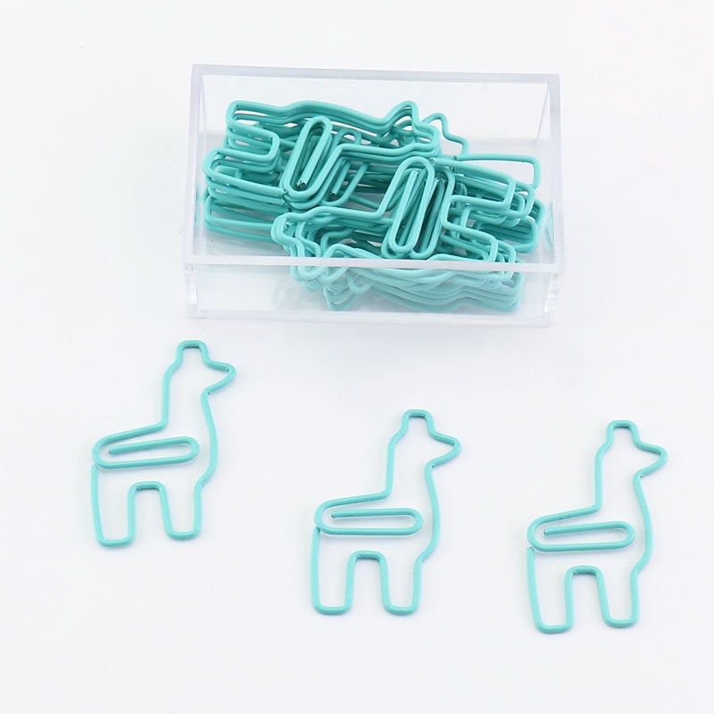 Llama paper clips / Cute alpaca Paper Clips/ journal supplies/Metal Pa –  DokkiDesign