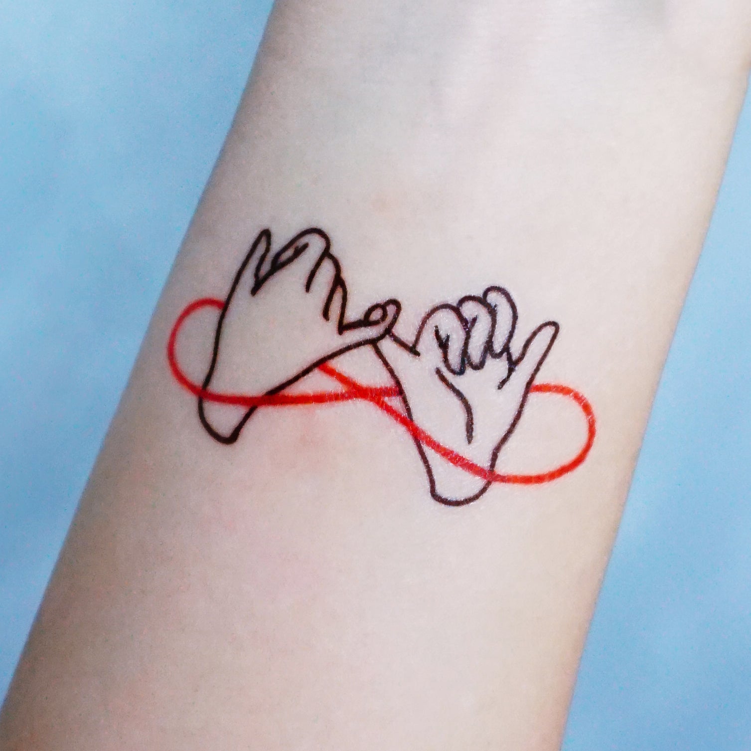 Tiny Pinky Promise Temporary Tattoo - Set of 3 – Tatteco