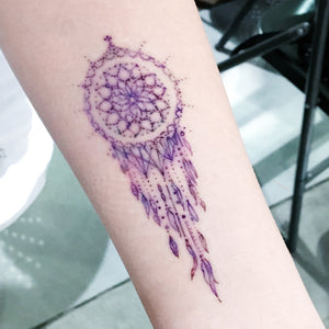 Blue Dreamcatcher watercolor dreamcatcher by Monk TattooNOW