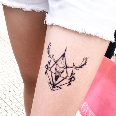 Deer Skull Tattoo PNG Transparent Images Free Download | Vector Files |  Pngtree