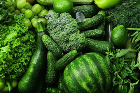 Pressbar Grünes Obst und Gemüse