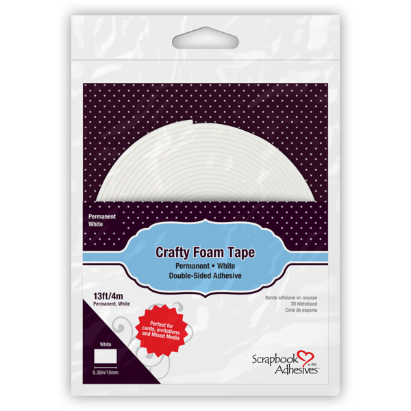 White Crafty Adhesive Foam Roll