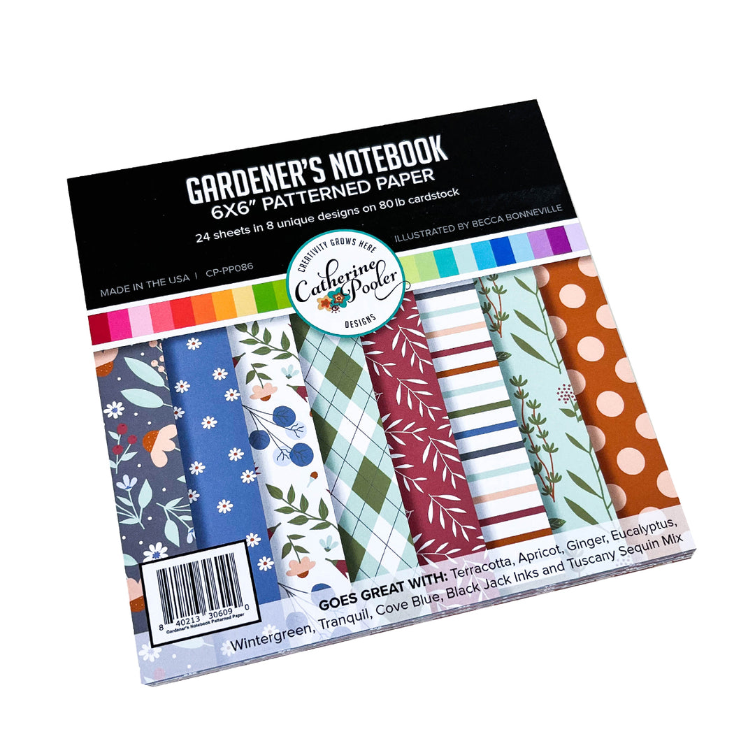 Catherine Pooler Designs Gardener's Notebook Patterned Paper Pack