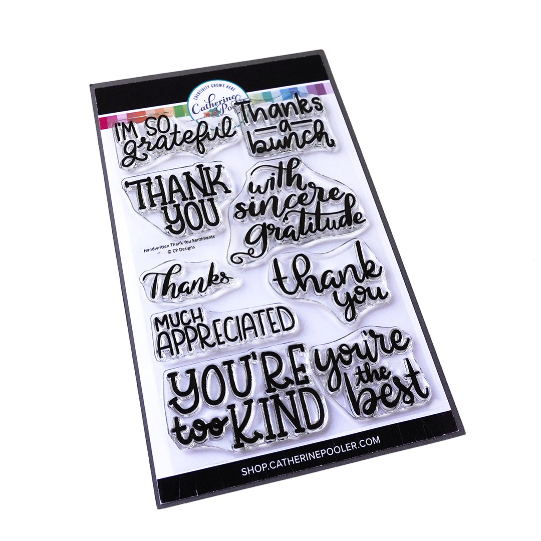 Catherine Pooler Designs Handwritten Thank You Sentiments Stamp Set