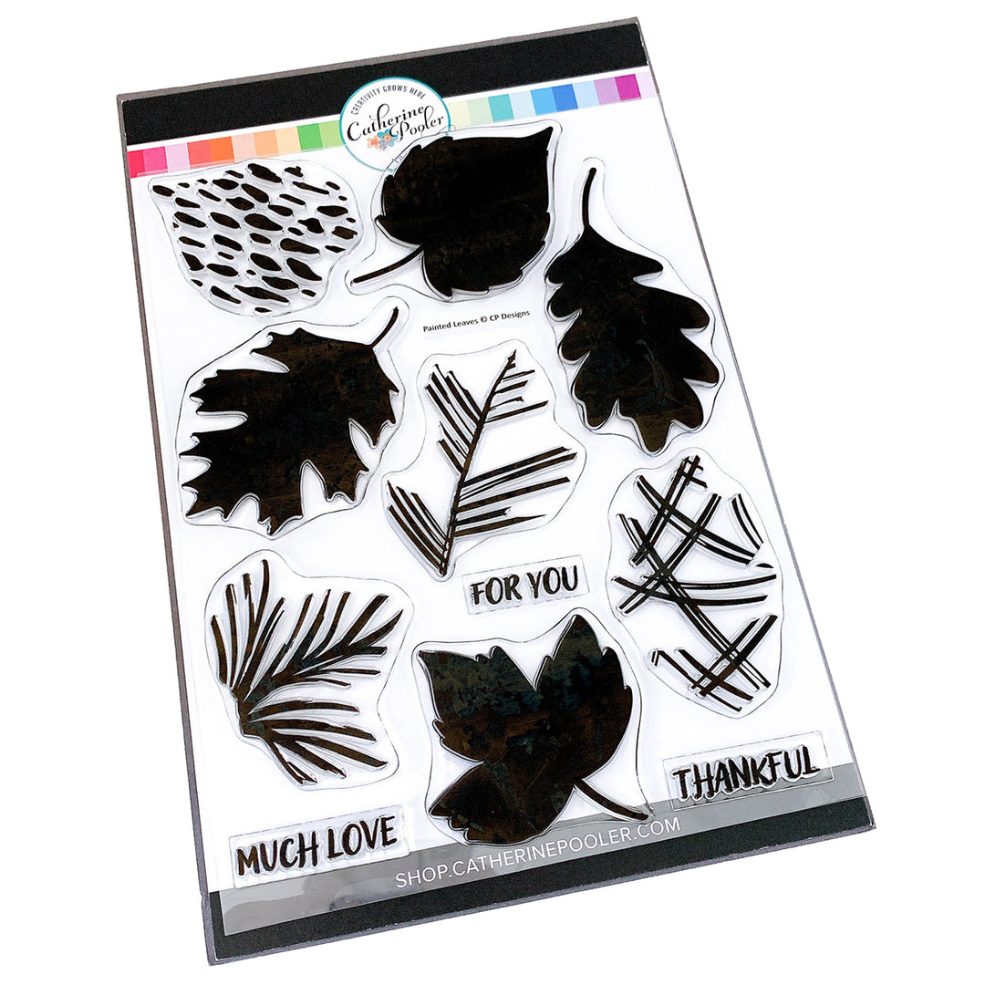 Catherine Pooler Designs Painted Leaf Stamp Set