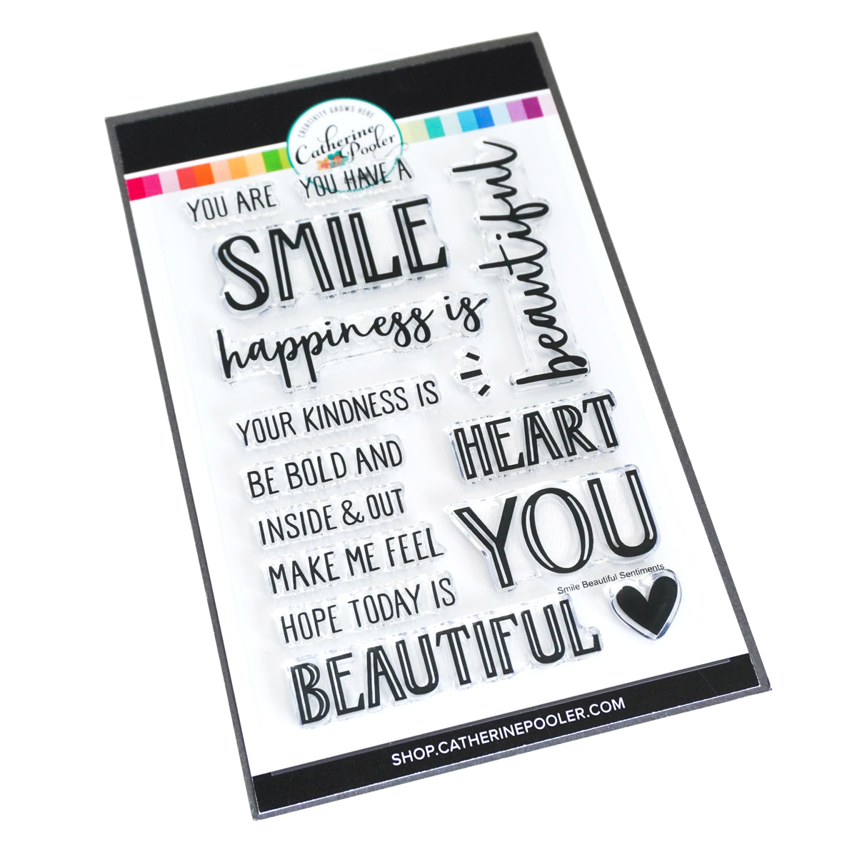 Catherine Pooler Designs Smile, Beautiful Sentimetns Stamp Set