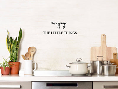 Enjoy The Little Things - Inspirational Wall Decals Vinyl Wall Decal Inspirational Wall Signs 