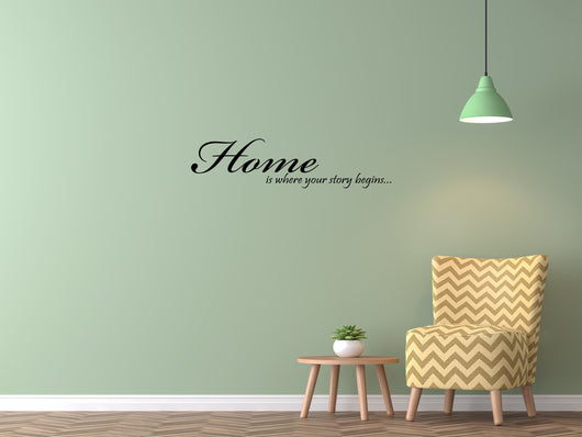 Home is Where Your Story Begins Vinyl Wall Words Vinyl Home Decal