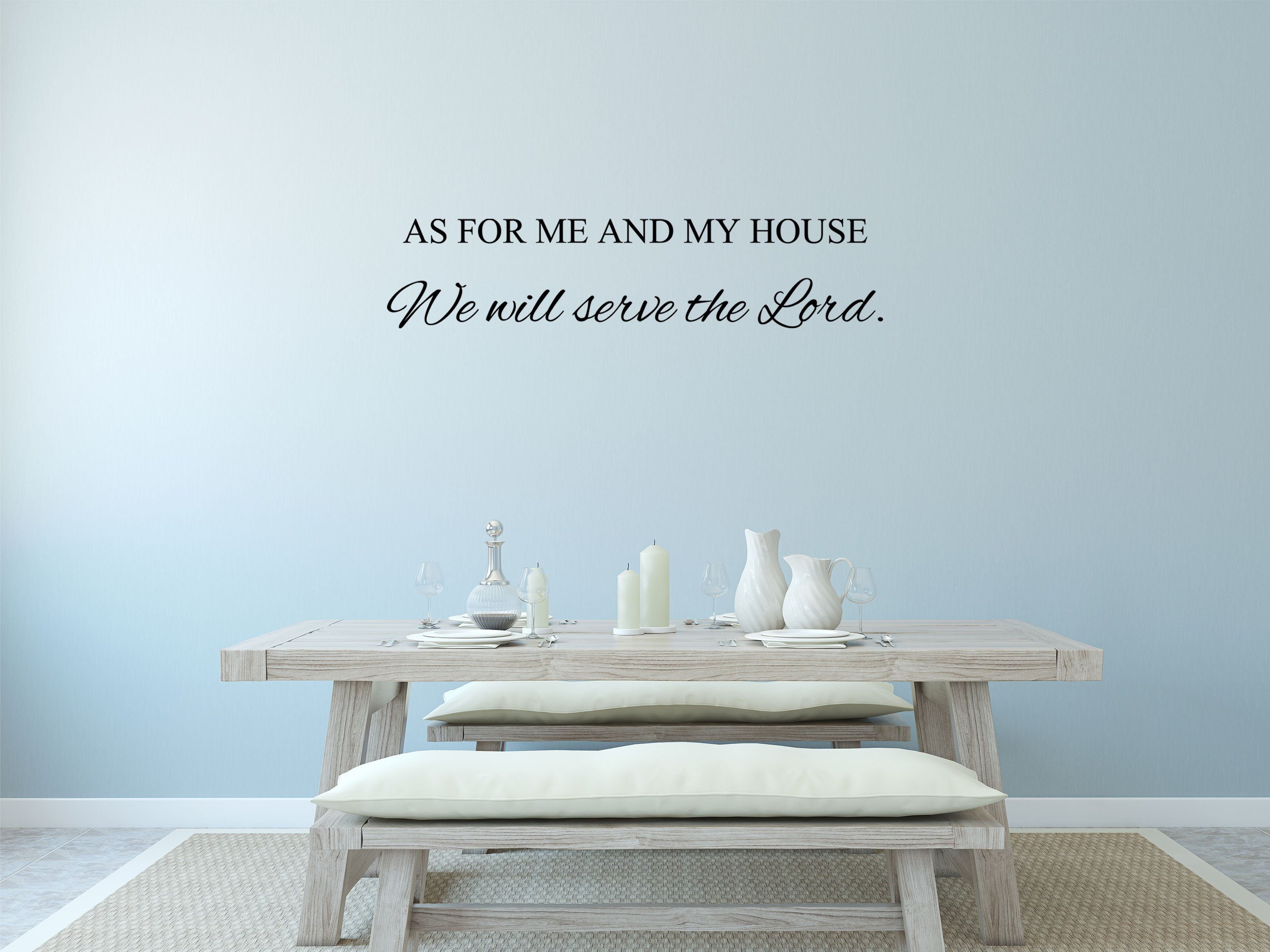 wall decal dining room scripture