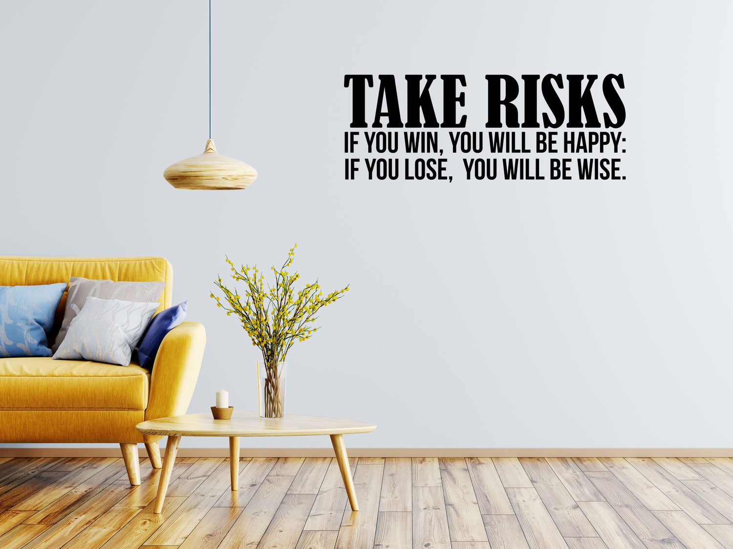 Take Risks Office Wall Quote Sticker – Inspirational Wall Signs