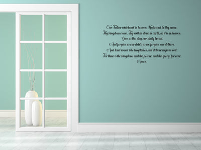 The Lord's Prayer - Scripture Wall Decals Vinyl Wall Decal Inspirational Wall Signs 