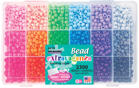 Kandi Kids Pony Bead Bucket Kit Glow Multicolor