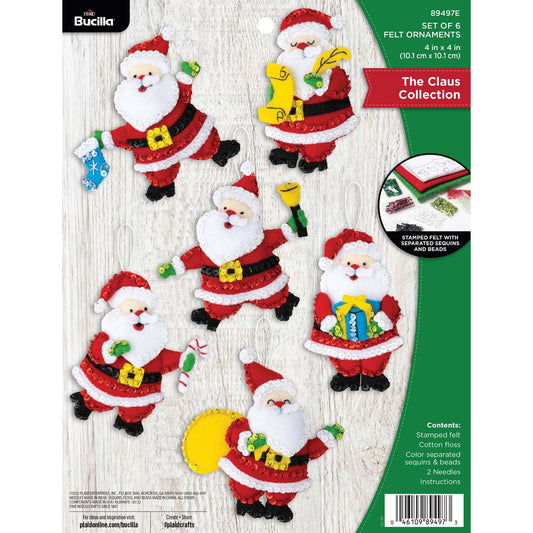 Bucilla Felt Ornaments Applique Kit Set Of 6-Santa's Black Bear Cabin, 1  count - Kroger
