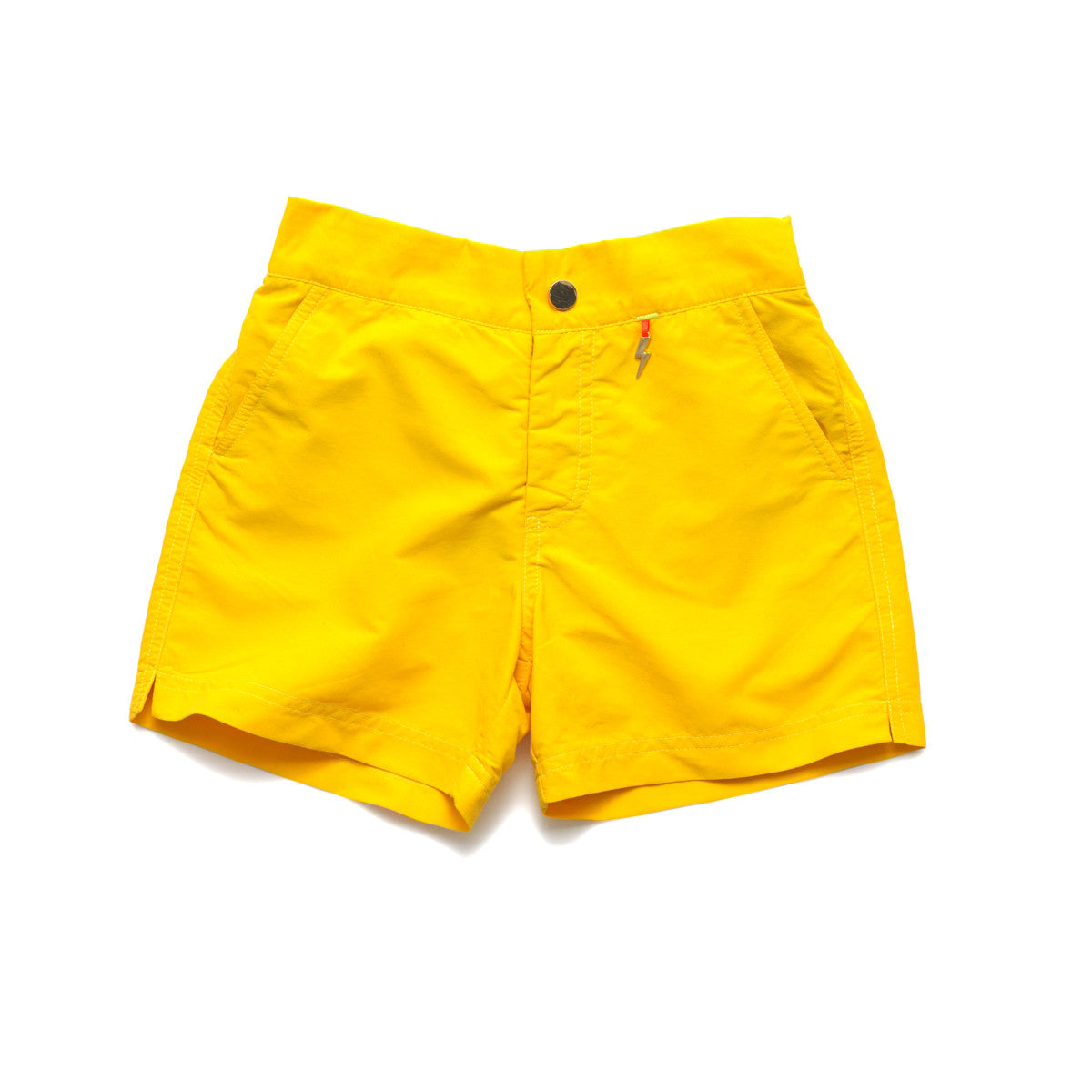 bright yellow swim shorts