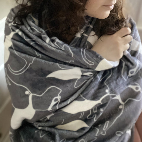 Brindle Market Fleece Blanket For Rescue Pet Parents