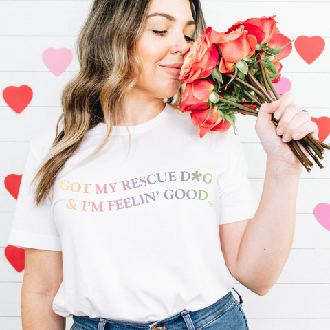 Brindle Market Got My Rescue Dog And I'm Feelin' Good rescue t shirt