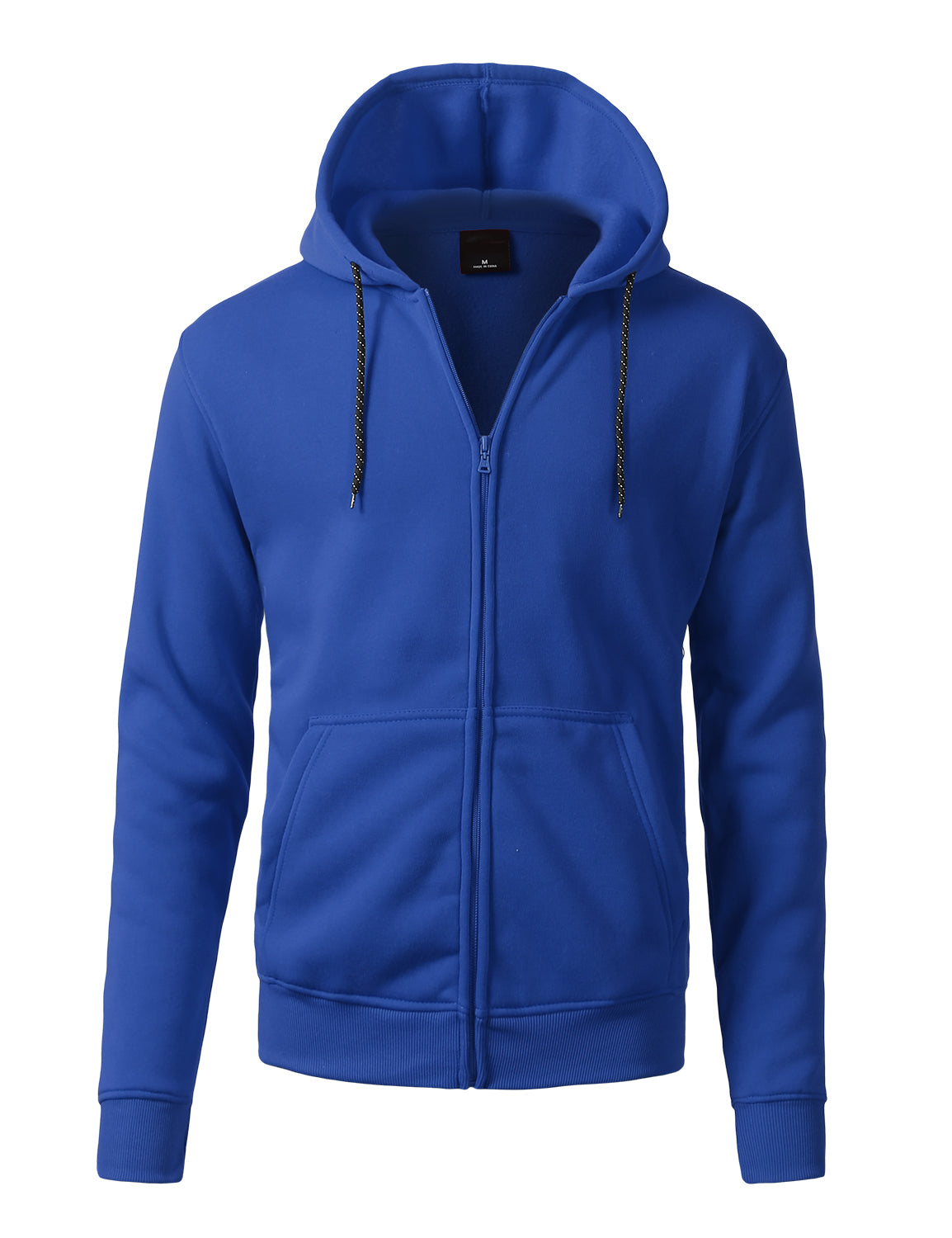 blue zip up hoodie