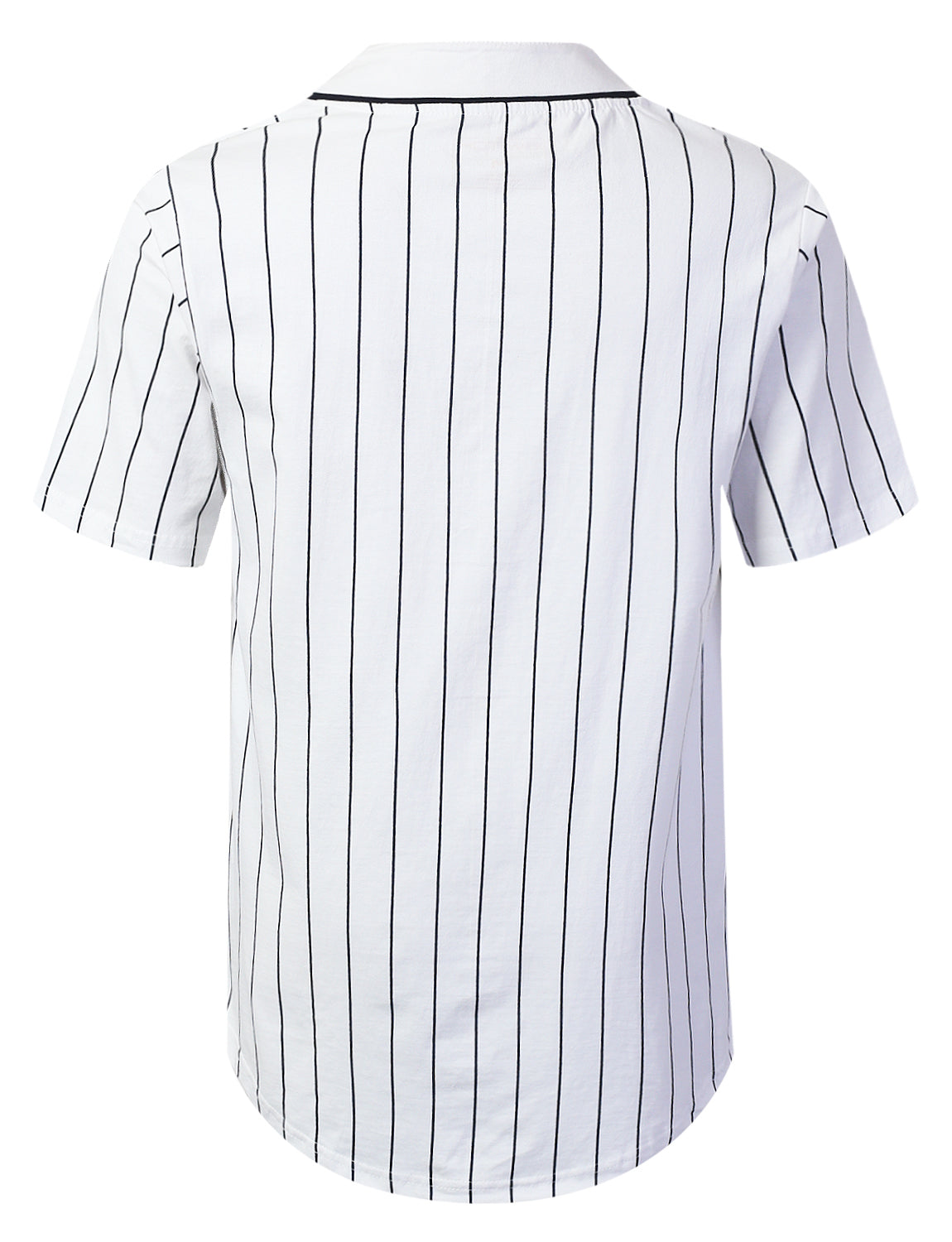 white pinstripe baseball jersey