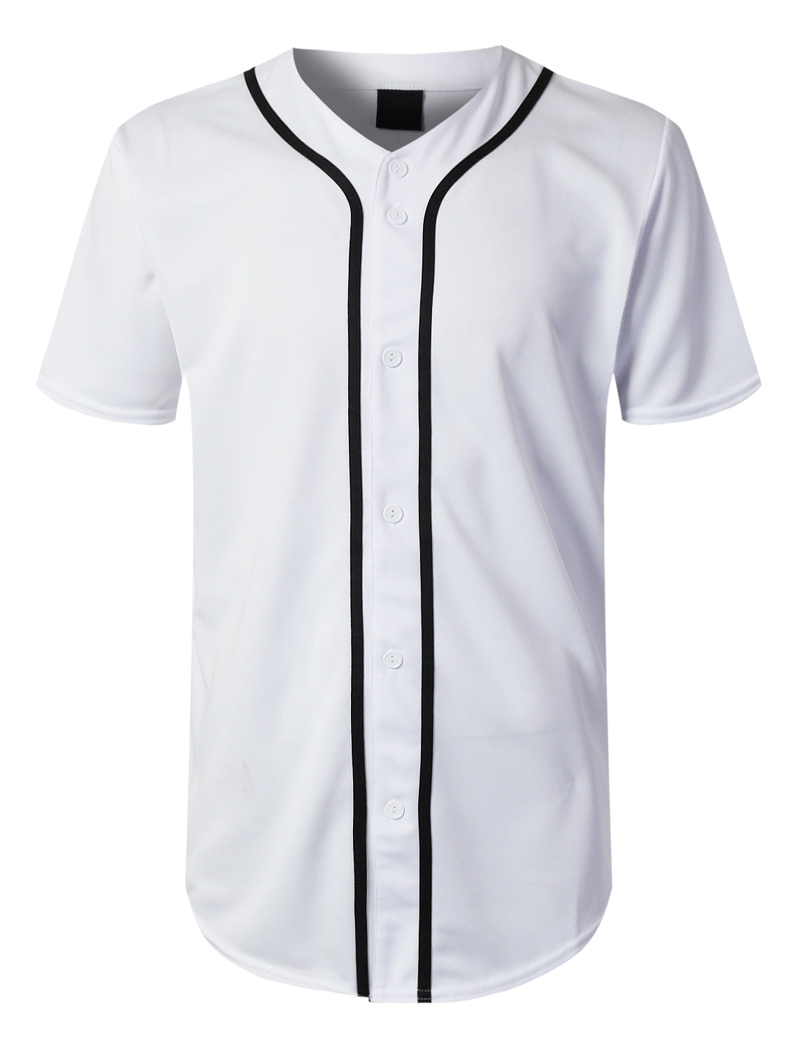 white button down baseball jersey