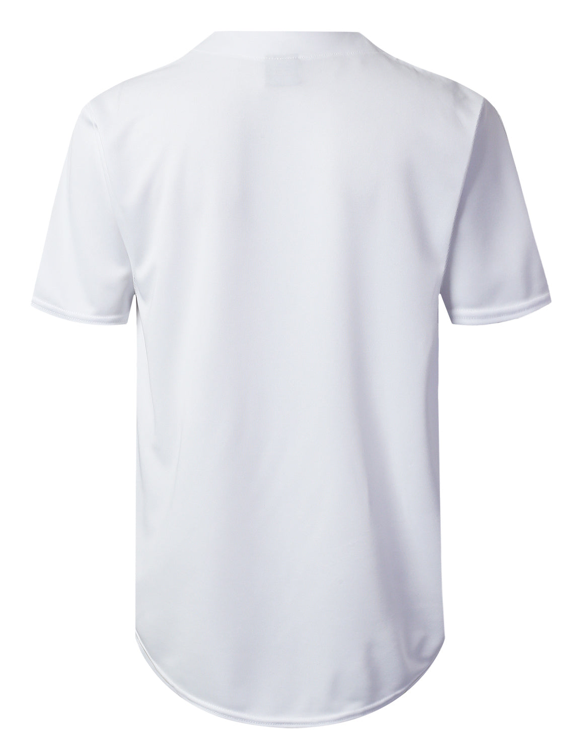 plain white button up baseball jersey