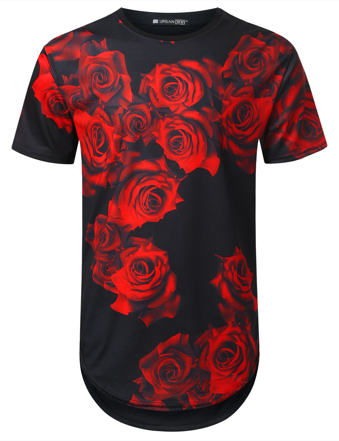 black and red rose shirt