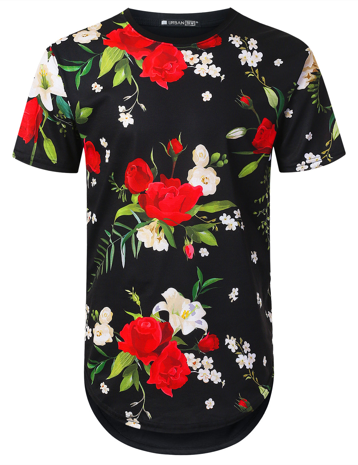 black and red rose shirt