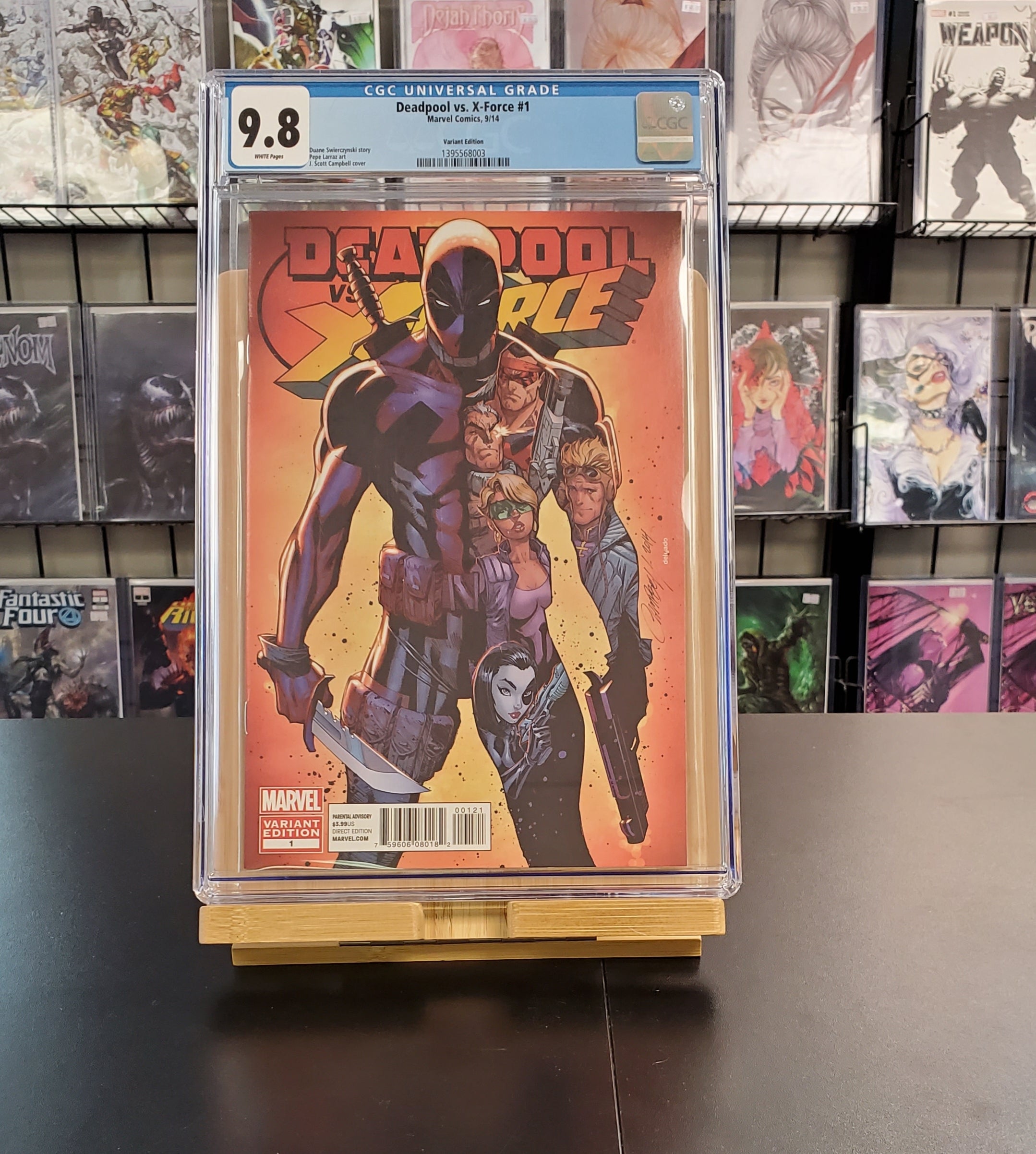 9 8 Cgc Deadpool Vs X Force 1 J Scott Campbell 1 25 Variant 14 Sanctum Sanctorum Comics Oddities Llc