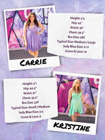 SIZE CHART - Lavender & Lace Boutique