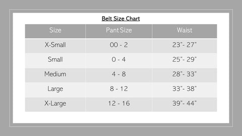 Belt Size Chart 