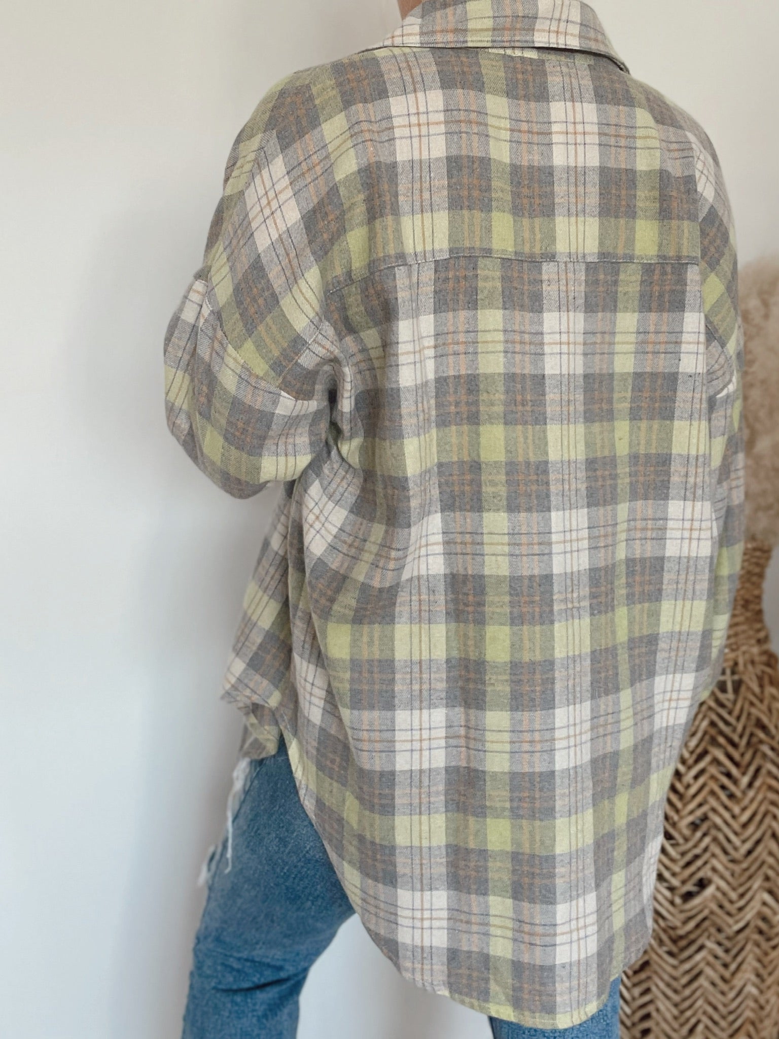 Petra Plaid Puff Sleeve Button Down Shirt