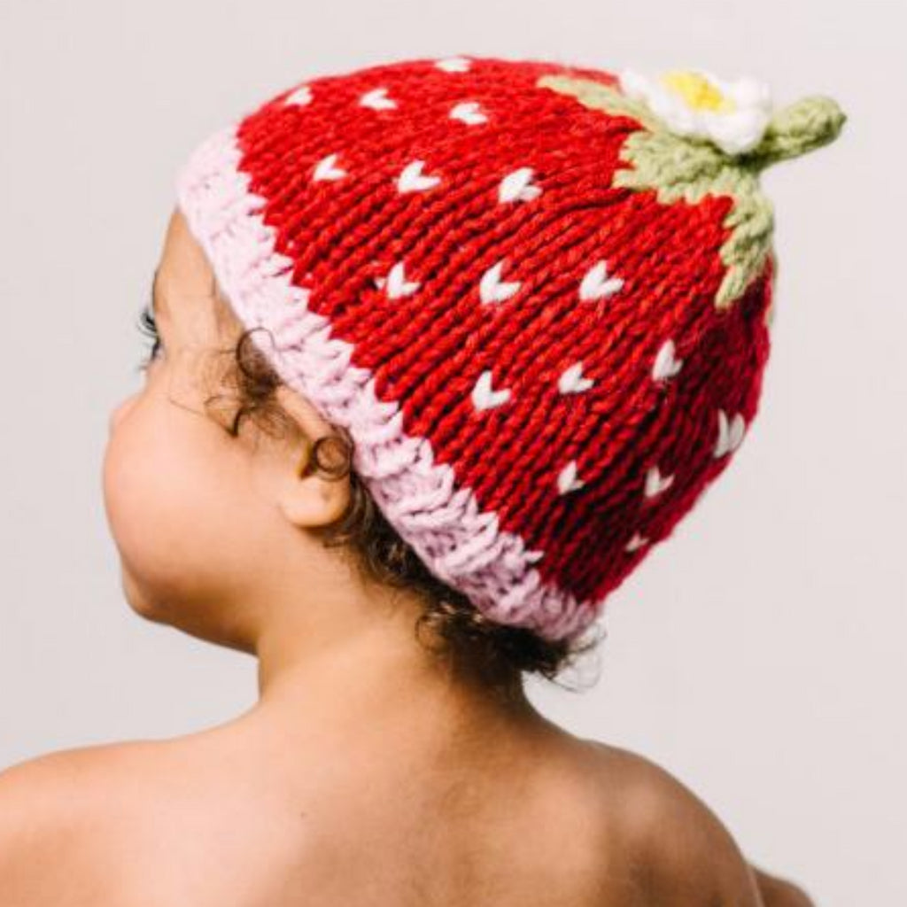 Addie Strawberry HandKnit Hat The Blueberry Hill