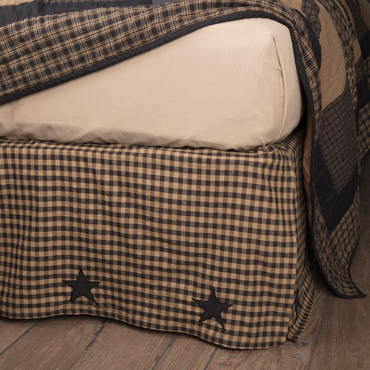 Black Star Check Bed Skirt (Choose Size) – DL Country Barn