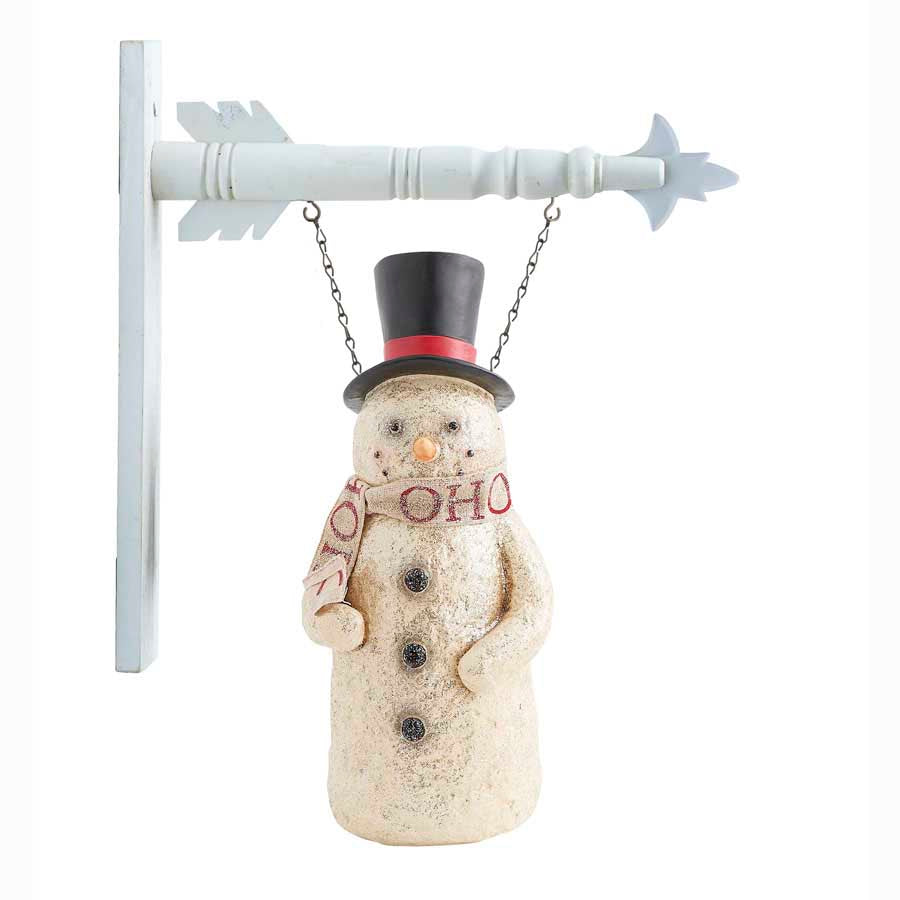 Resin Snowman With Hohoho Scarf Arrow Replacement Sign Special Order Dl Country Barn