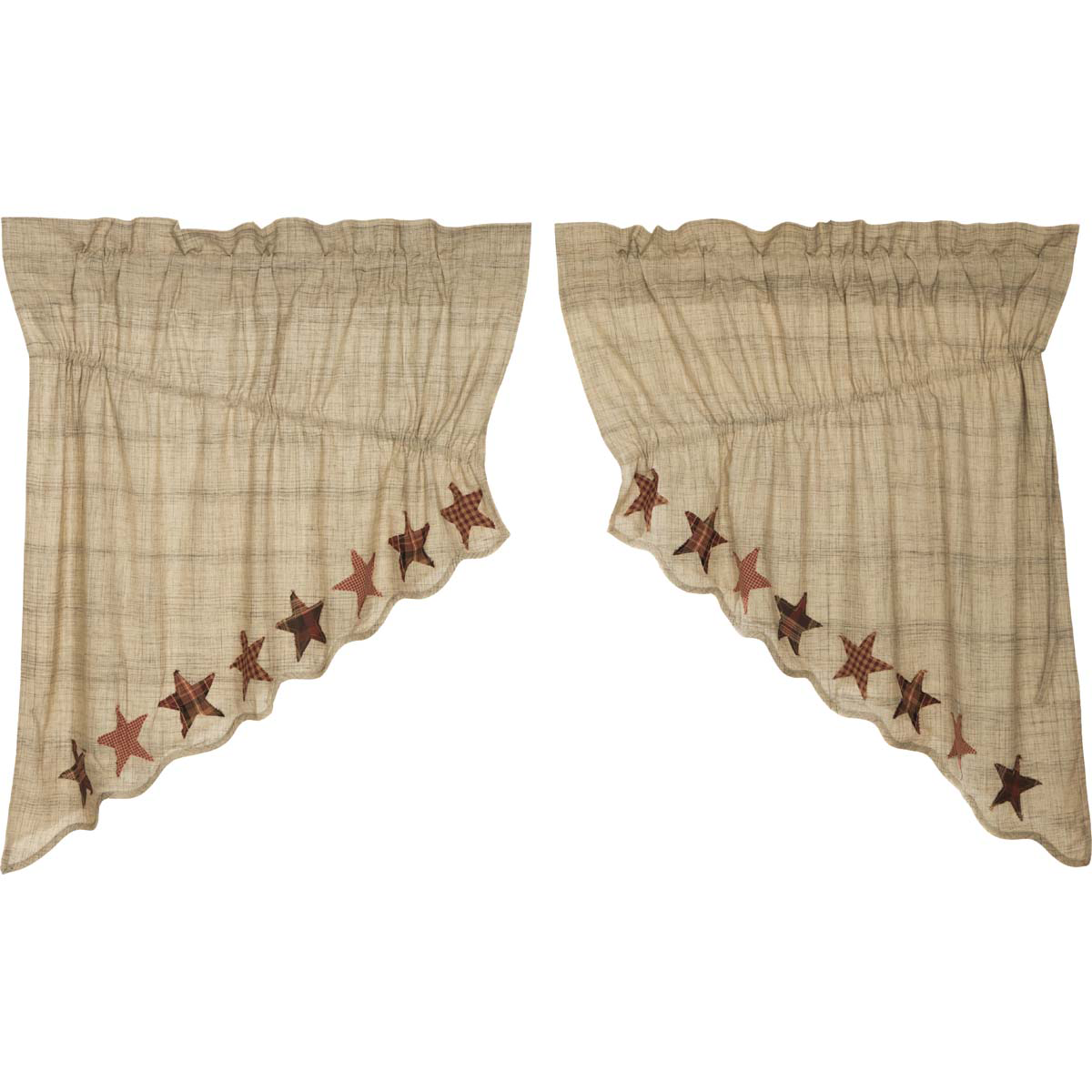 Abilene Star Prairie Swag Curtains Country Primitive Curtains By Vhc Brands Dl Country Barn