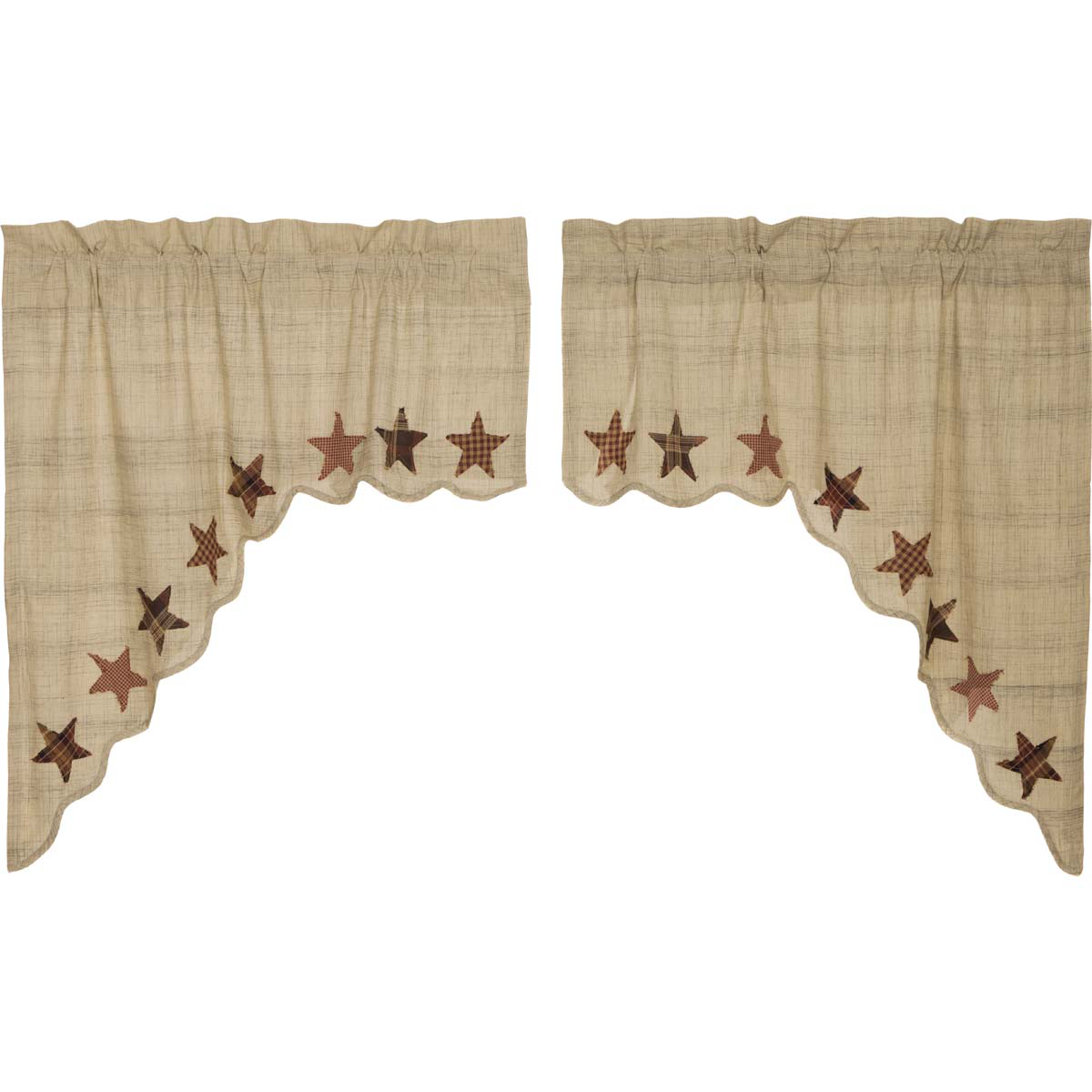 Abilene Star Swag Curtains Country Primitive Bedding Vhc Brands Dl Country Barn