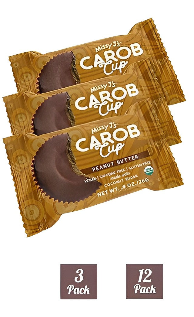 Missy J's Carob Peanut Butter Cup - 3 or 12pk